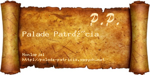 Palade Patrícia névjegykártya